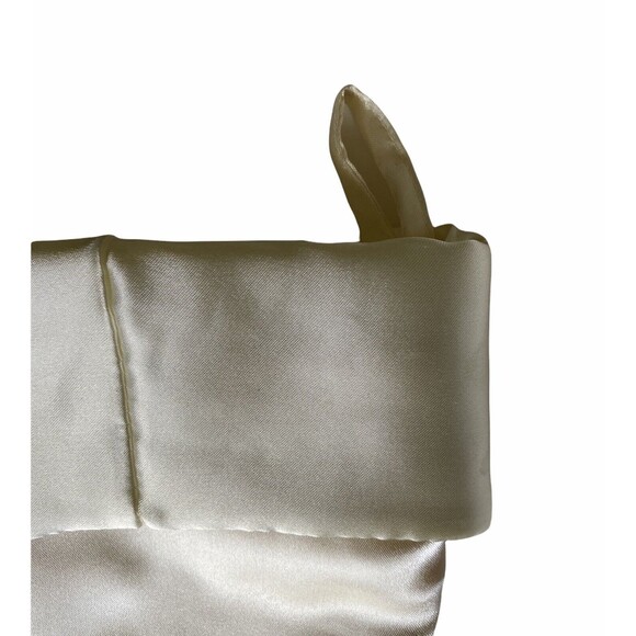 Martha Stewart Everyday Hand Beaded Embroidered Off White Christmas Stocking - Picture 4 of 6